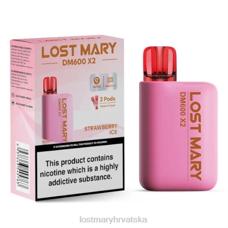 lost mary dm600 x2 jednokratni vape 0HB6R205 led od jagoda | LOST MARY Puffs